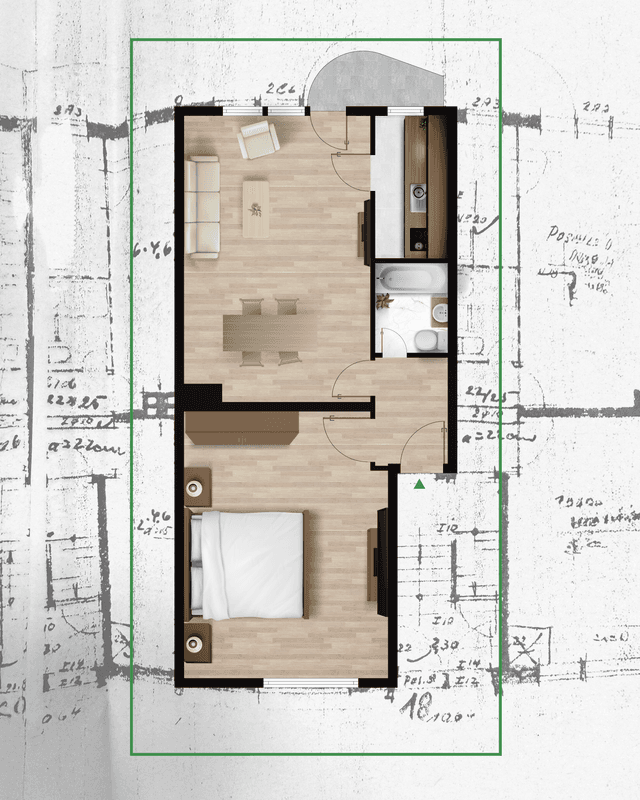 Verkaufsoptimierter Grundriss